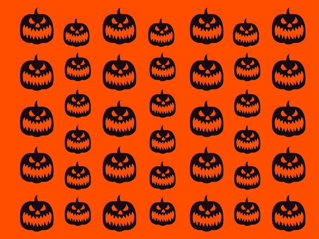 halloween pattern orange background wallpaper