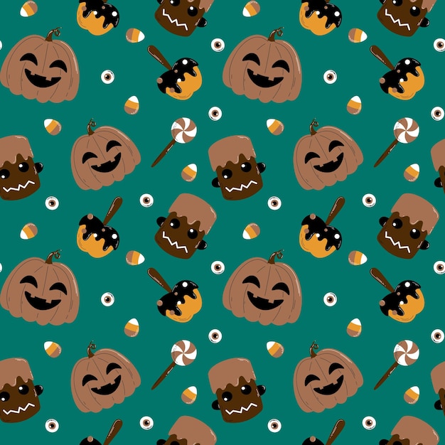 Vector halloween pattern in seamless style