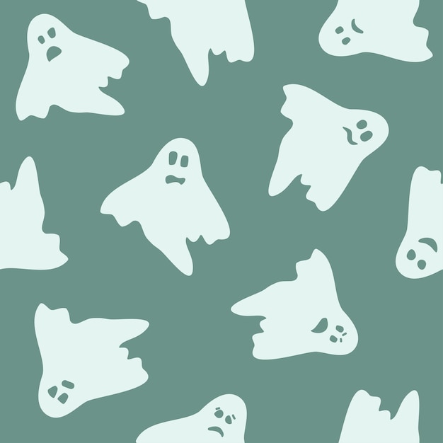 Halloween pattern with ghosts