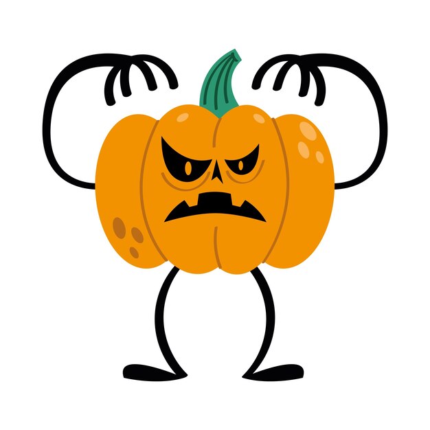 Vector halloween personage pompoen