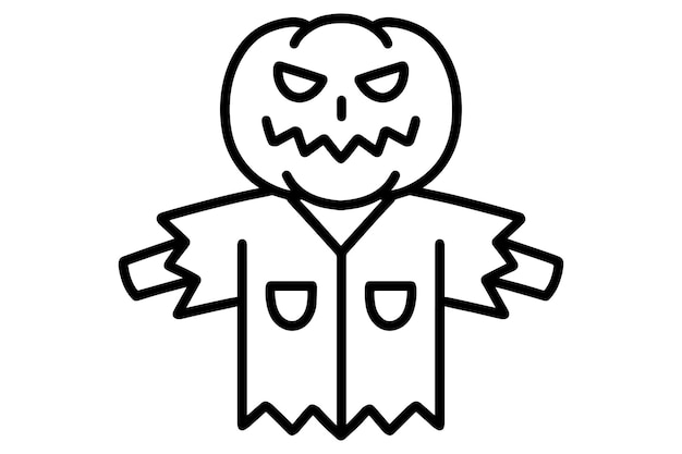 Halloween-pictogram Vogelverschrikker