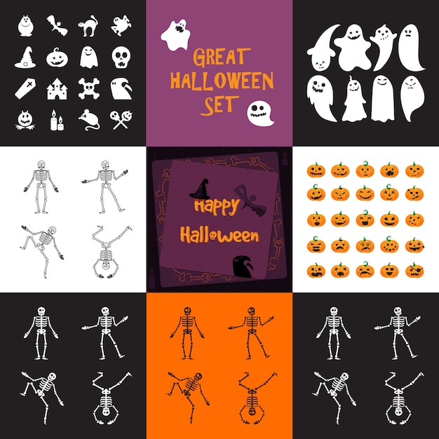 Halloween-pictogrammen instellen