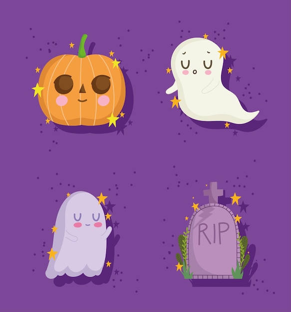 Halloween-pictogramset