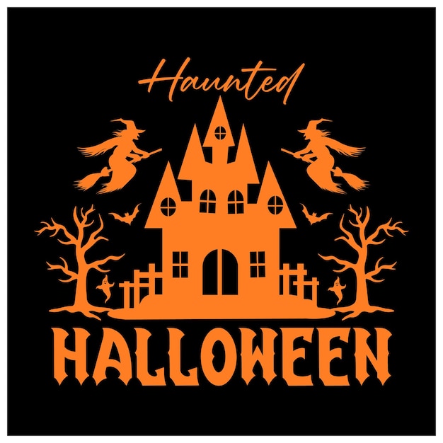 a halloween picture with a castle on the top
