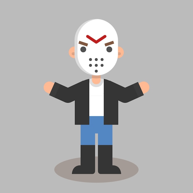 Vector halloween platte jason