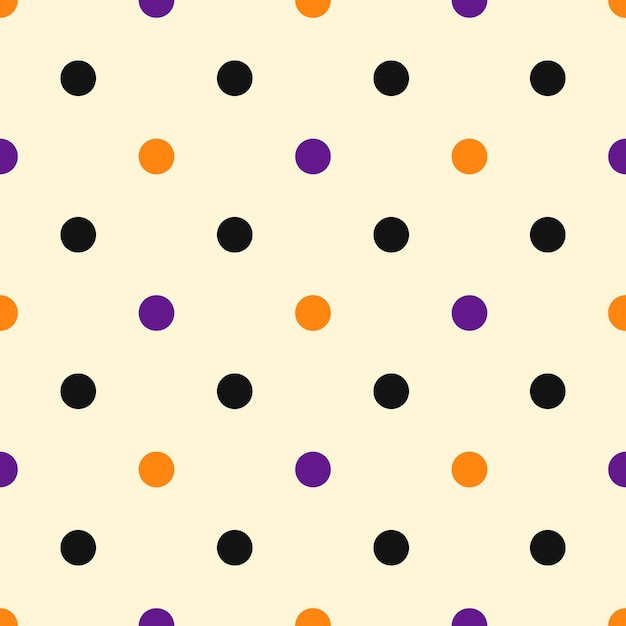 Halloween polka dot geometric seamless pattern Halloween celebration