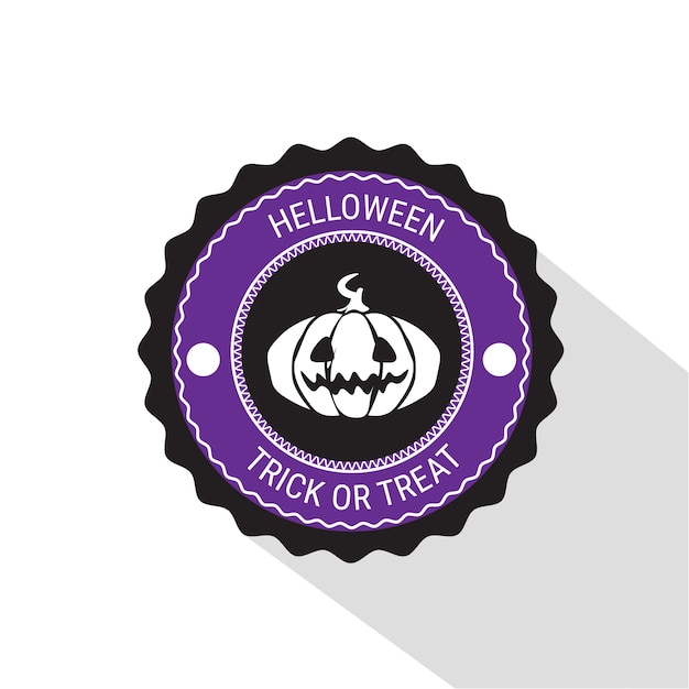 Halloween pompoen badge banner