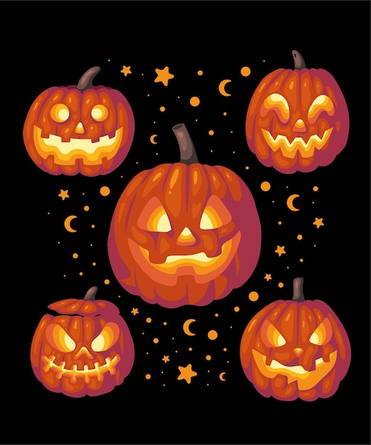 Vector halloween pompoen illustratie