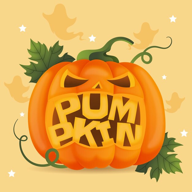 Vector halloween pompoen illustratie