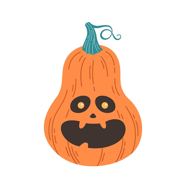 Vector halloween-pompoen, jack o'lantern. gelukkig halloween, trick or treat.