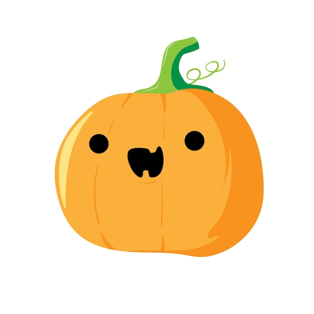 Halloween-pompoen met een grappig gezicht vrolijk jack voorraad vectorillustratie geïsoleerd op wit