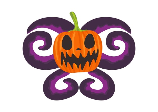 Vector halloween pompoen octopus vector