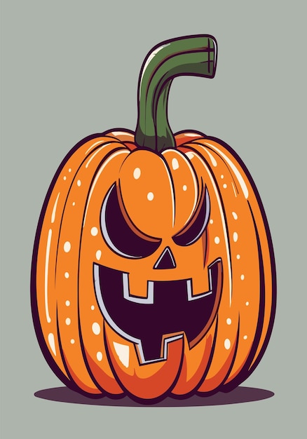 Halloween Pompoen Patch 2D Vector Ontwerp