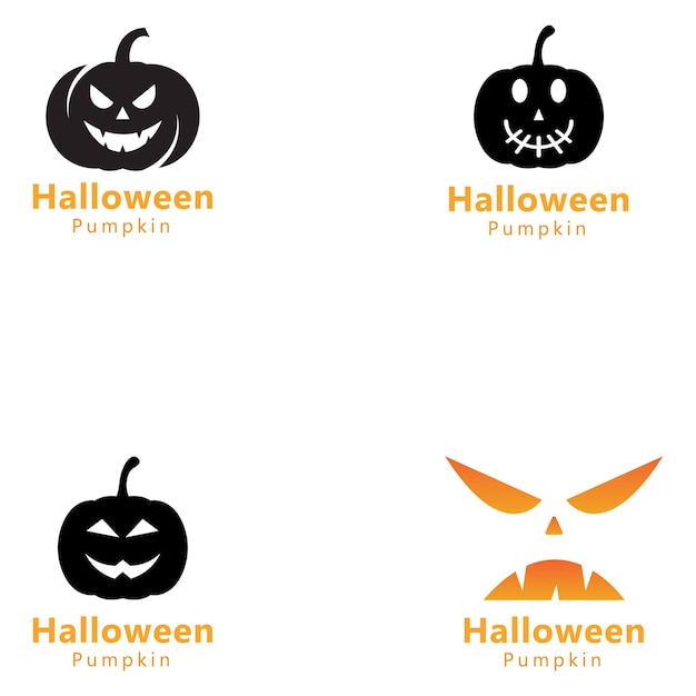 Halloween Pompoen silhouet pictogram op een witte achtergrond