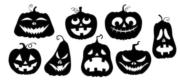 Halloween pompoen silhouet vector kunst