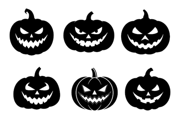 Halloween pompoen vector illustratie Halloween pompo en silhouet pompoen vektor kunst