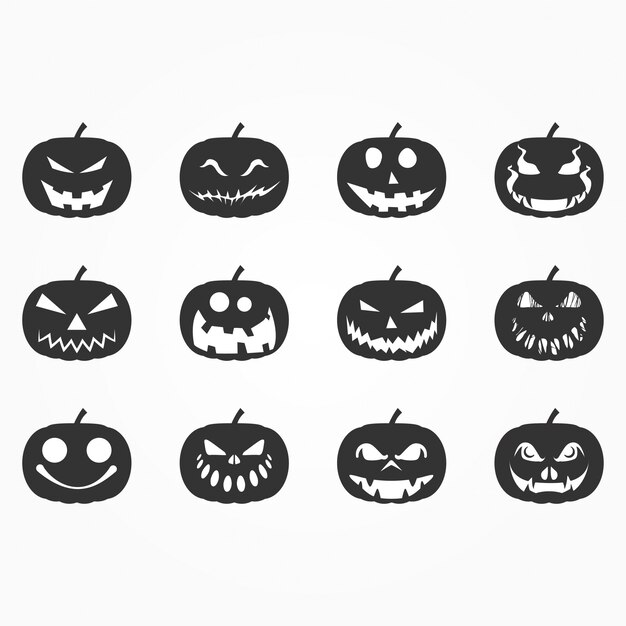 Halloween pompoenen pictogram