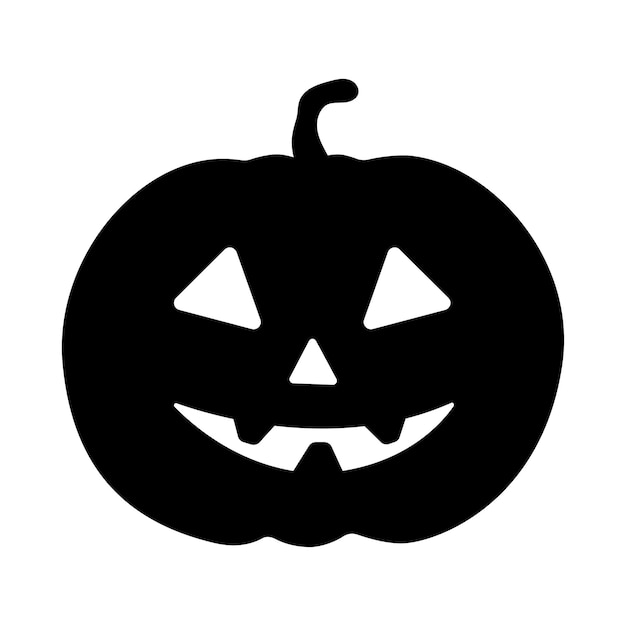 Halloween-pompoenpictogram plat ontwerp geïsoleerde vectorillustratie