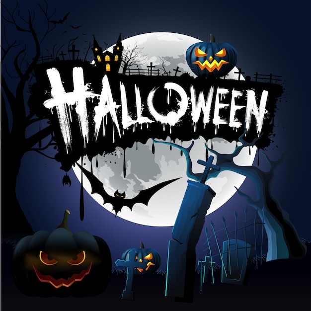 Halloween_post_collection_vector_modello