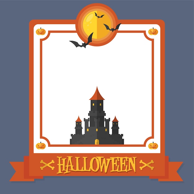 Castello di poster di halloween