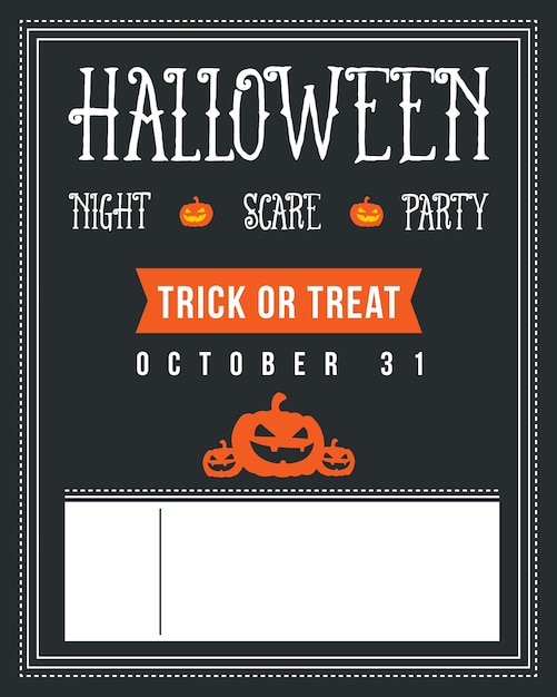 Halloween poster design with black background