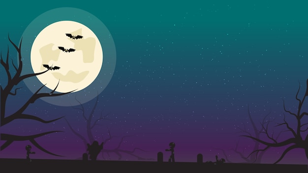 Vector halloween poster template.