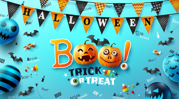 Halloween poster with text