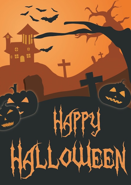 Vector halloween poster