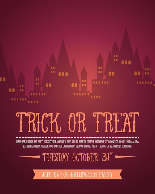 Vector halloween poster