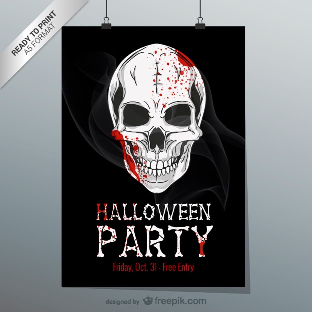Halloween printbare flyer