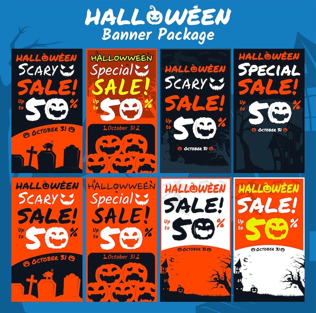 Vector halloween promotional template