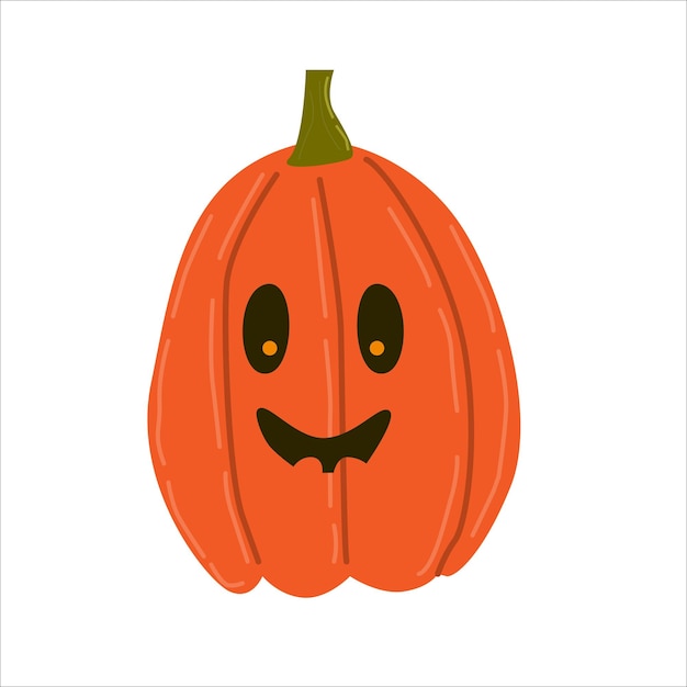 Halloween pumkin with cute creepy face