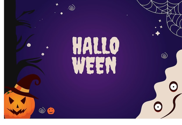 Halloween pumpkin banner background trick or threat pumpkin