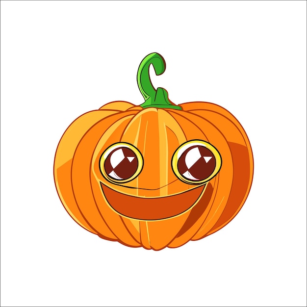 Хэллоуин тыква клипарт нарисованная вручную мультяшная наклейка иконка изолированная иллюстрация