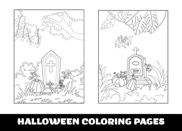 Disegni da colorare di zucca di halloween per bambini pagina da colorare educativa di halloween per bambini in età prescolare