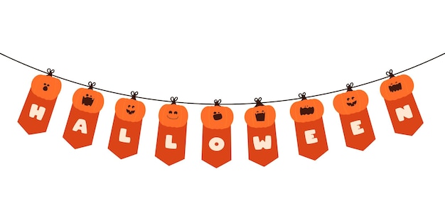Vector halloween pumpkin decoration
