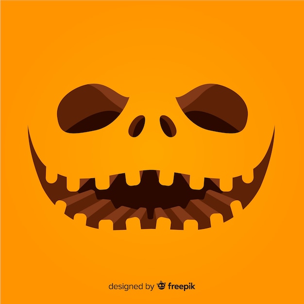 Vector halloween pumpkin face background