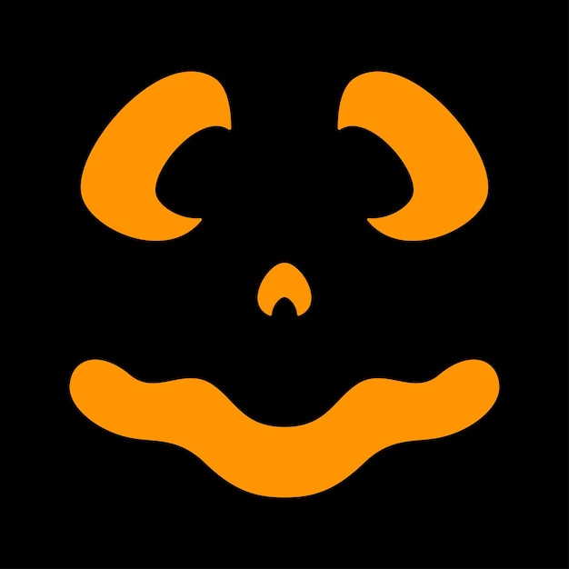 Vector halloween pumpkin face vector illustration