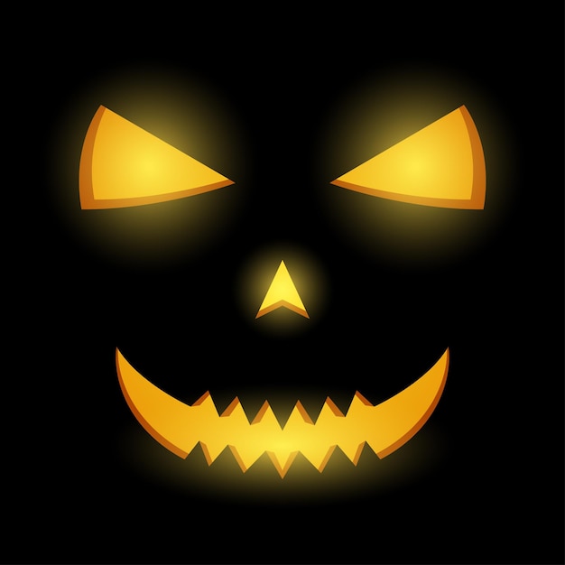 Vector halloween pumpkin face vector illustration