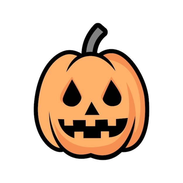 Halloween pumpkin Flat vector illustration