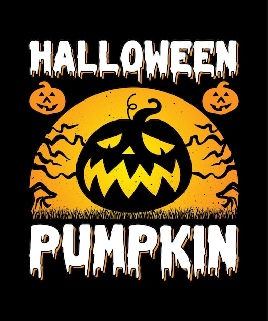 Halloween Pumpkin.
HALLOWEEN T shirt Design.