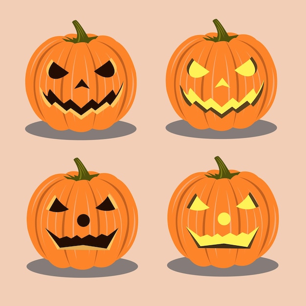 Halloween pumpkin head illustration