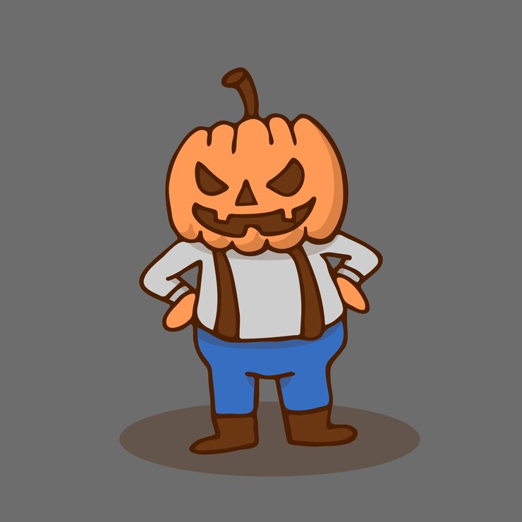 Vector 할로윈 호박 머리