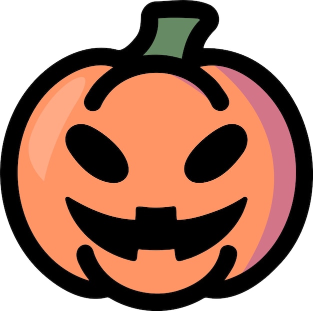 Halloween pumpkin icon flat vector illustration