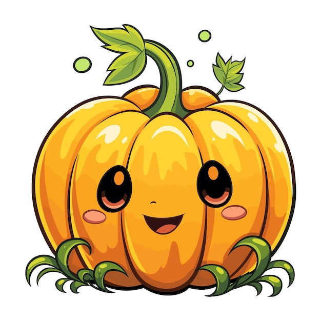 Vector halloween pumpkin illustration isolated on white background