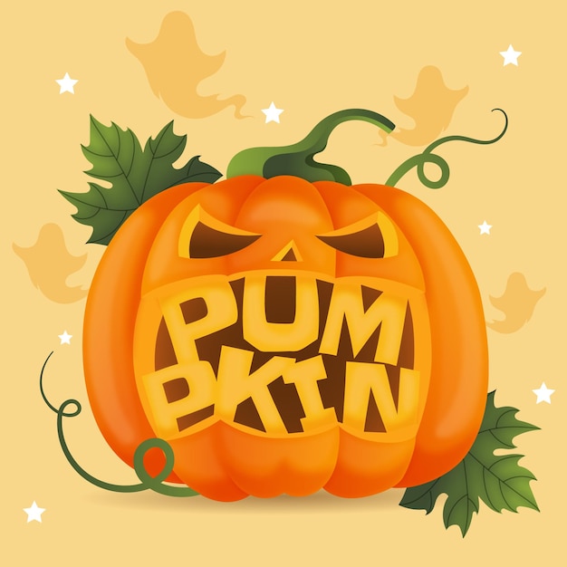 Vector halloween pumpkin illustration
