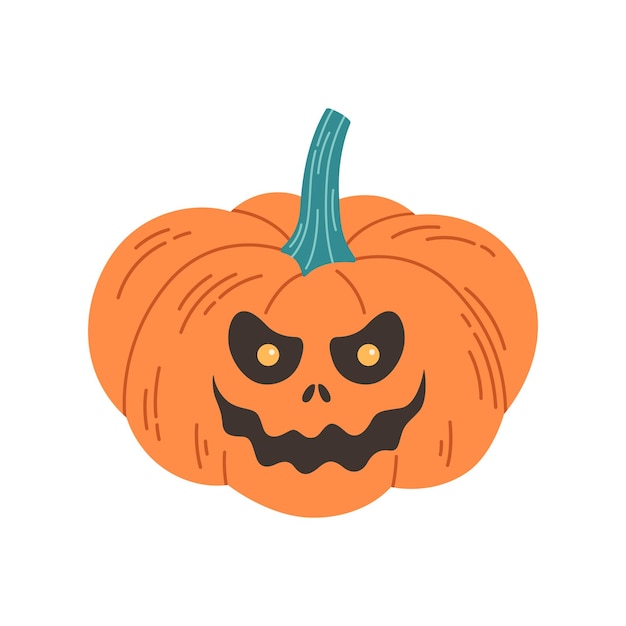 Zucca di halloween, jack o'lantern. buon halloween, dolcetto o scherzetto.