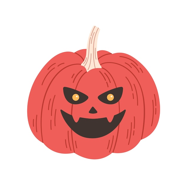 Zucca di halloween, jack o'lantern. buon halloween, dolcetto o scherzetto.