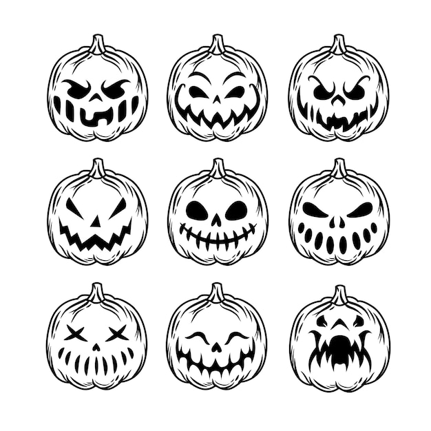 Halloween pumpkin pack with silhouette mode