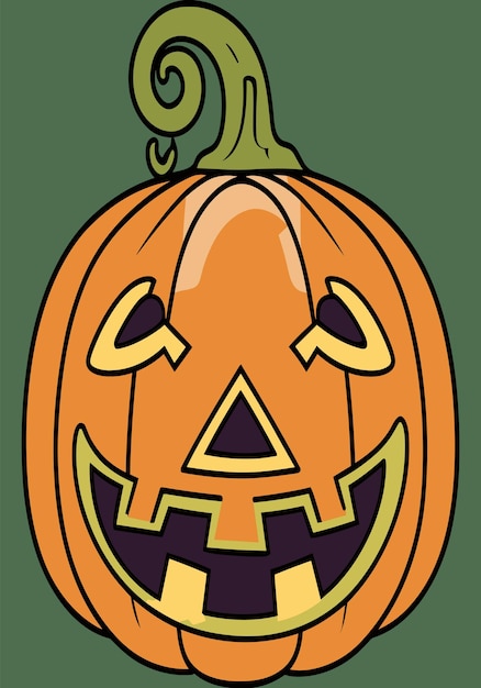 Halloween Pumpkin Patch 2D Vector Design